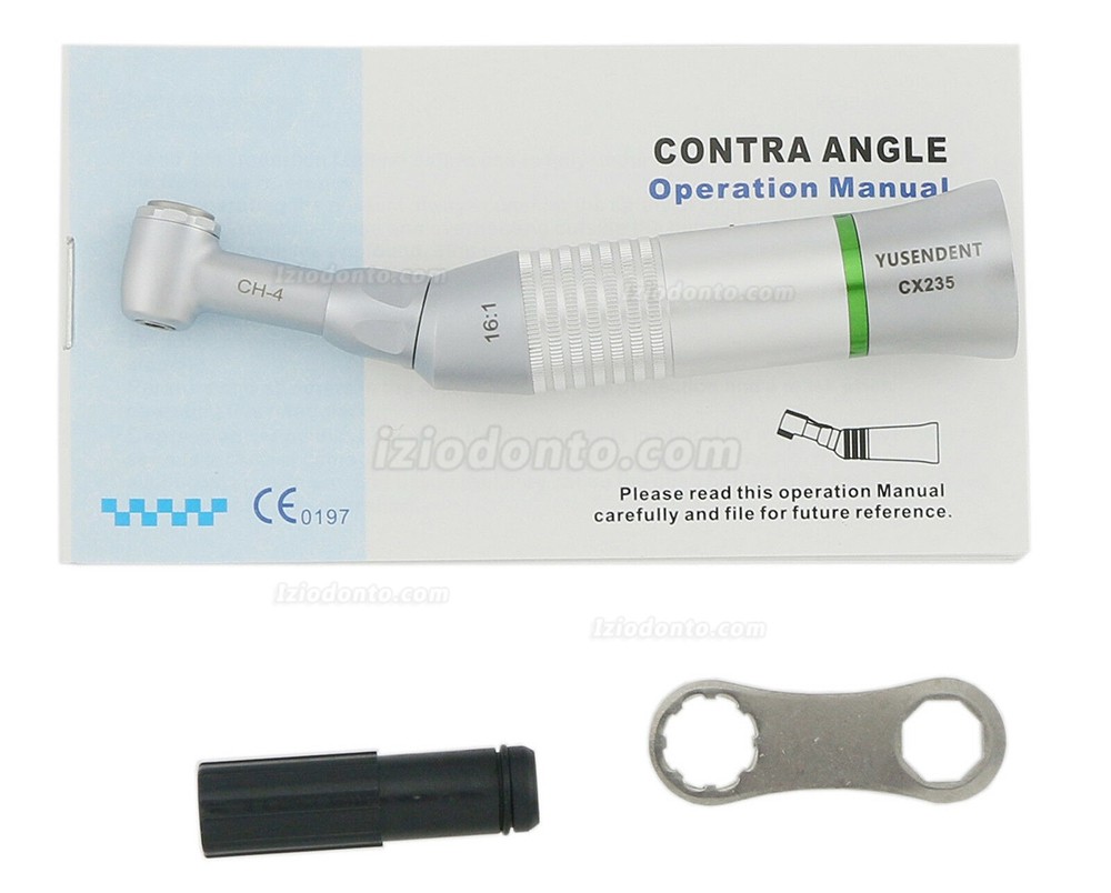 YUSENDENT CX235 C4-4 Endodôntico 16:1 Contra Angulo Redutor Botão Baixa Rotação Odontológica